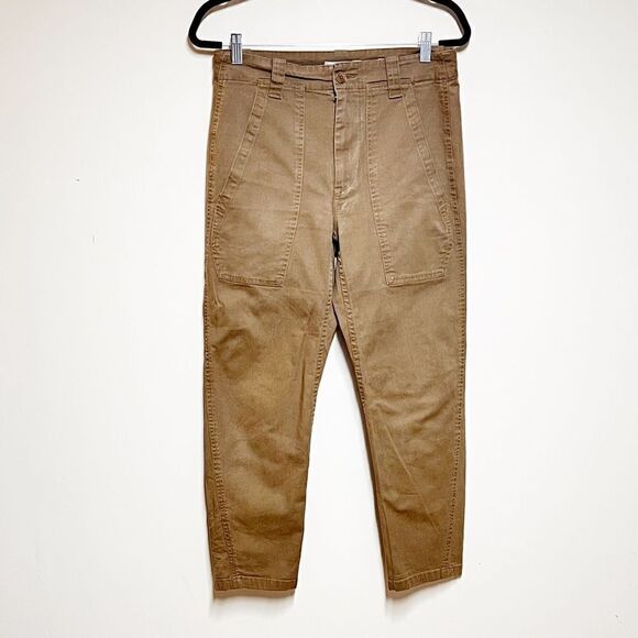 Revolve Vince Military Cotton Ankle Pants Olive Sz 2 30 W - Picture 5 of 9